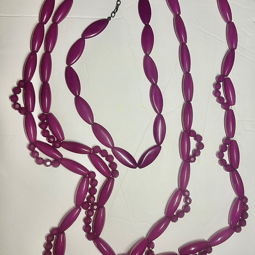 Elegant Purple Beaded Necklace